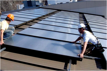 An example of Solar Water Heating